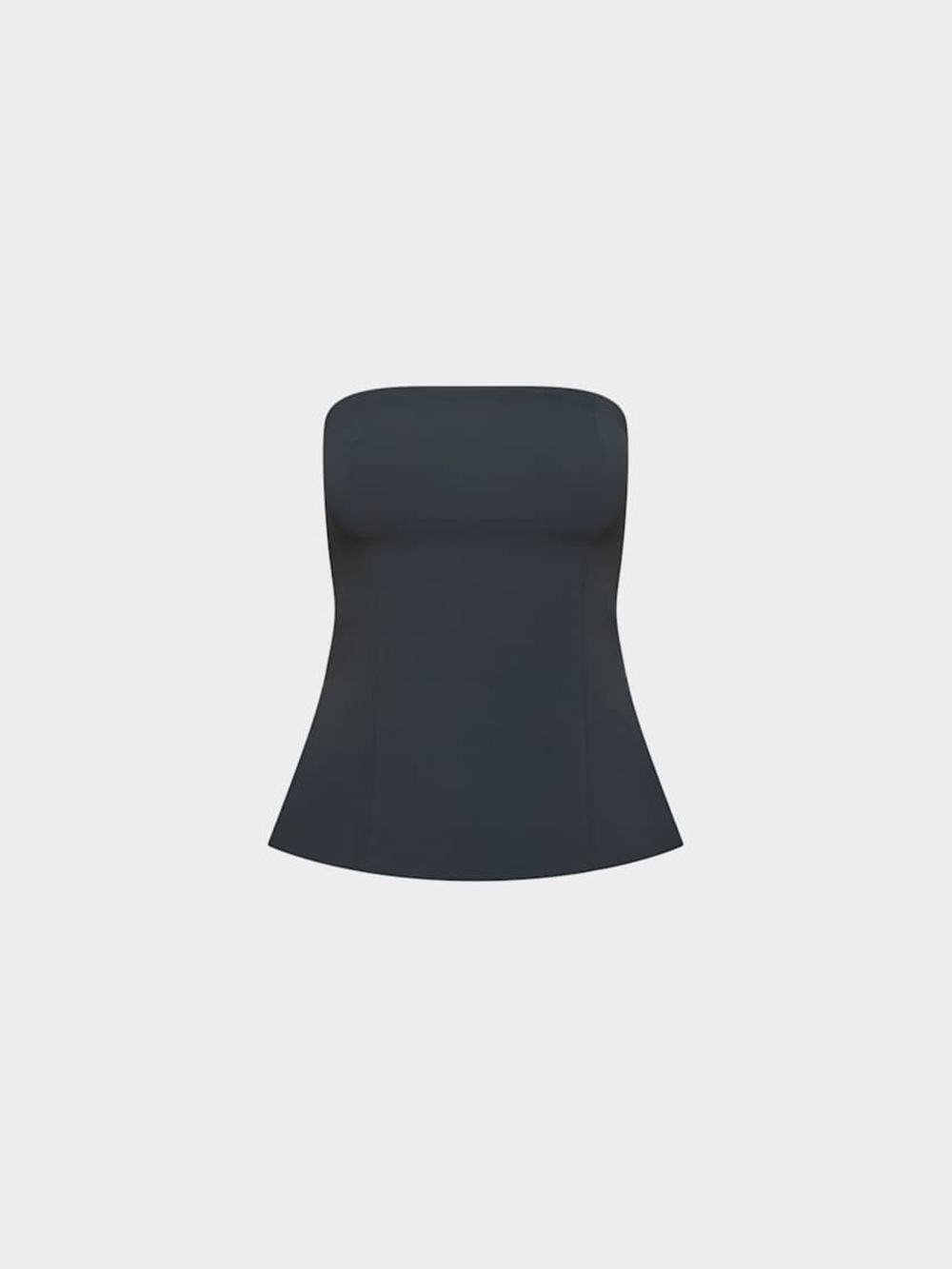 Aritzia NWT Strapless Posh Navy Peplum Top - Picture 9 of 15